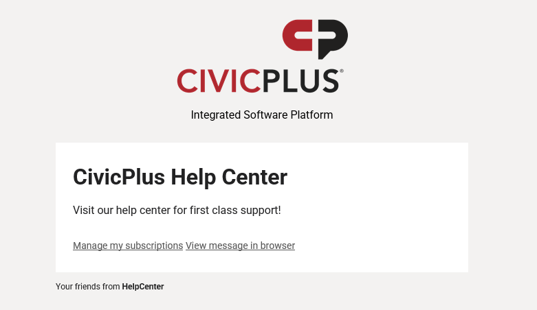 Email Notification example.