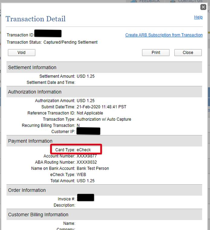 authorize.net ach transaction details.