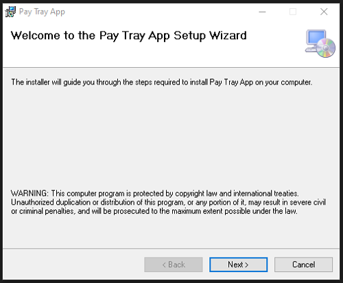 welcome screen