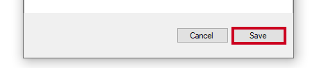 Save button.