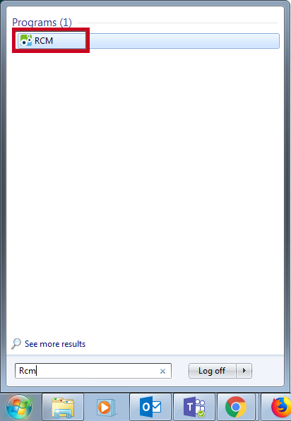 Search RCM.