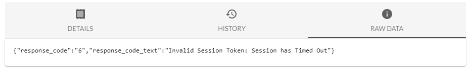 raw data time out
