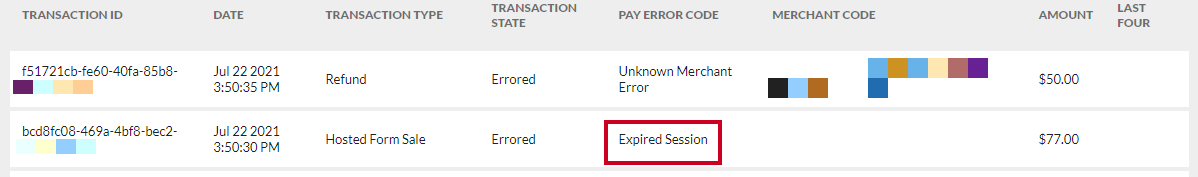 expired session