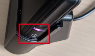 Press the power button on the BBPOS chipper.