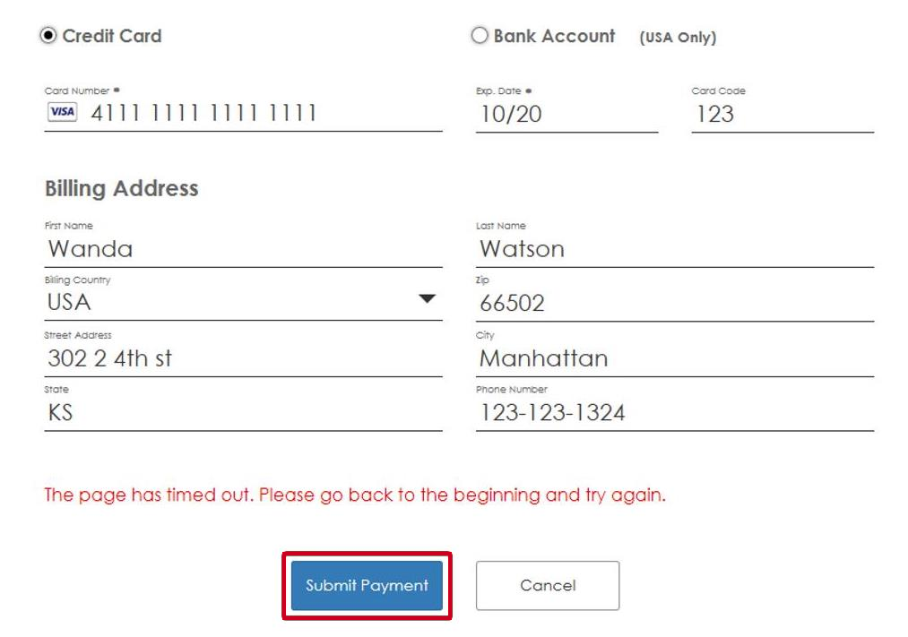 Submit payment.