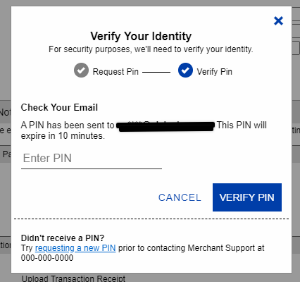 Authorize Enter PIN