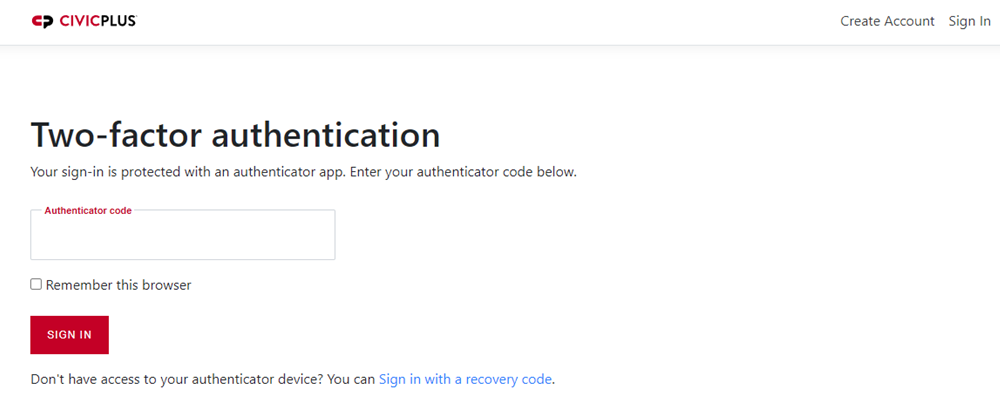 Two-factor authentication.