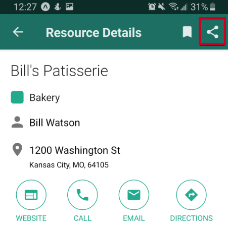Resource Directory Share icon.