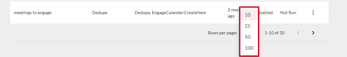 Number of rows per page.