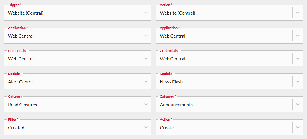 Alert center to News Flash integration.