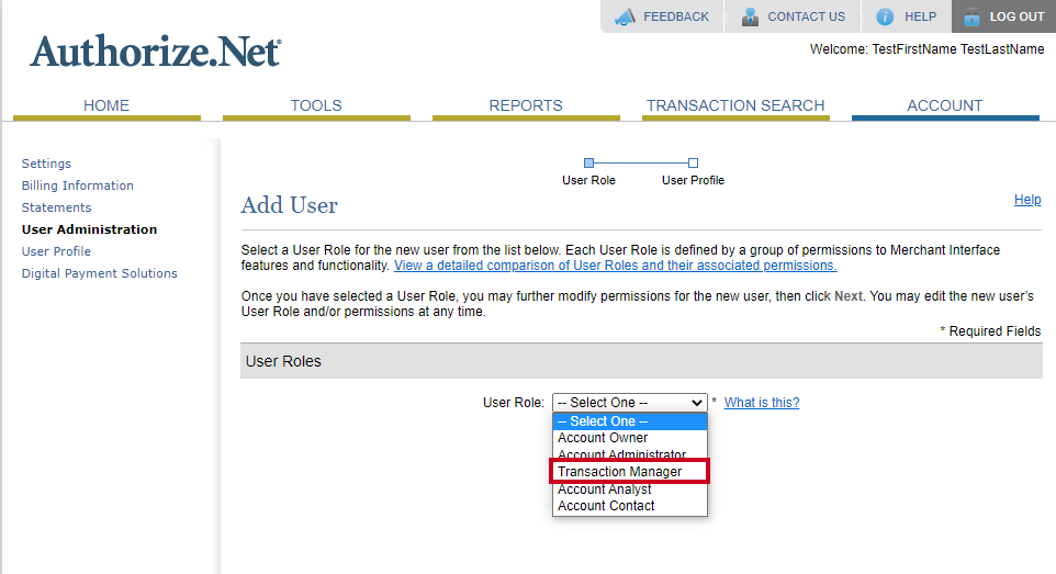 transaction manager