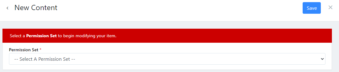 select permission from drop-down menu.