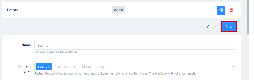 save workflow