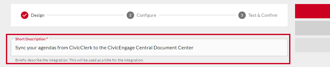 Short description field.