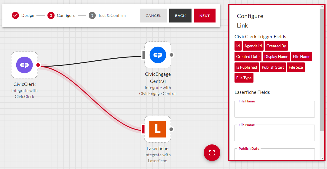 Configure other link.