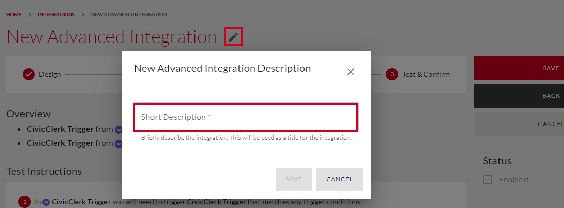 Description field.