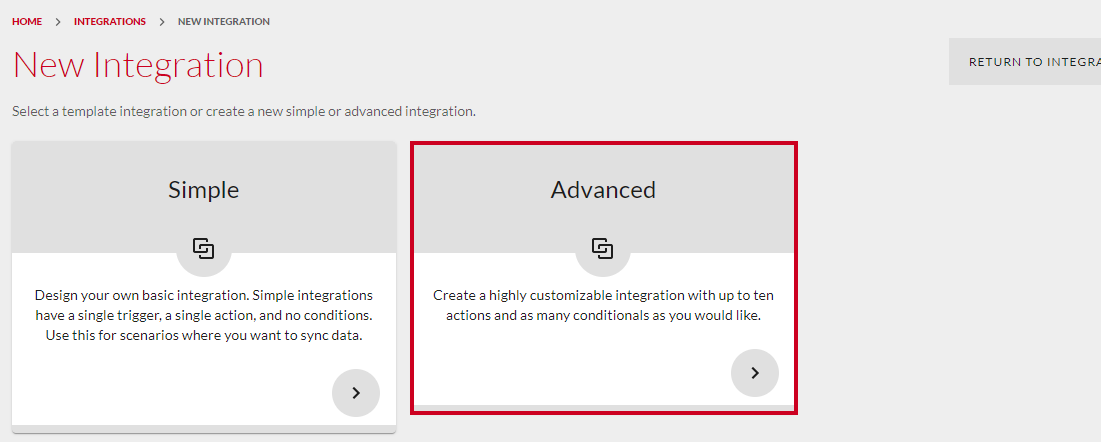 Advanced integration card.