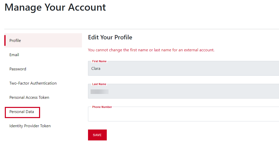 personal data