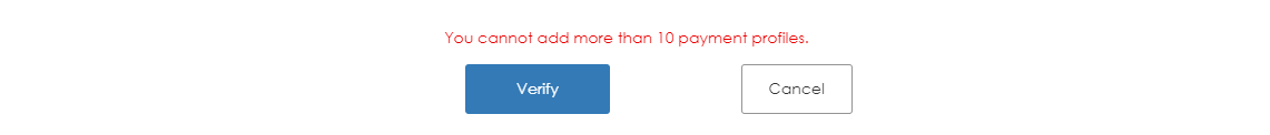 Cannot add more than 10 payment profiles