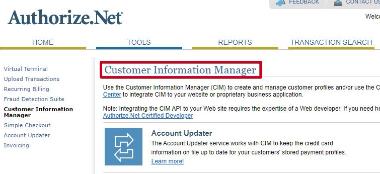 customer information manager