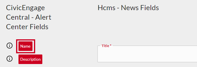 Name field in integration hub.