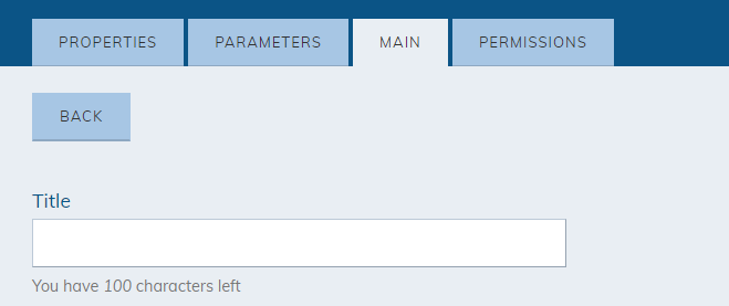 Alert center title field.
