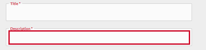 Description field in integration hub.
