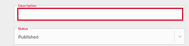 Description field in integration hub.