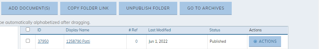 Document center folder.