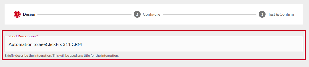 Short description field.