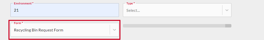 Form dropdown.